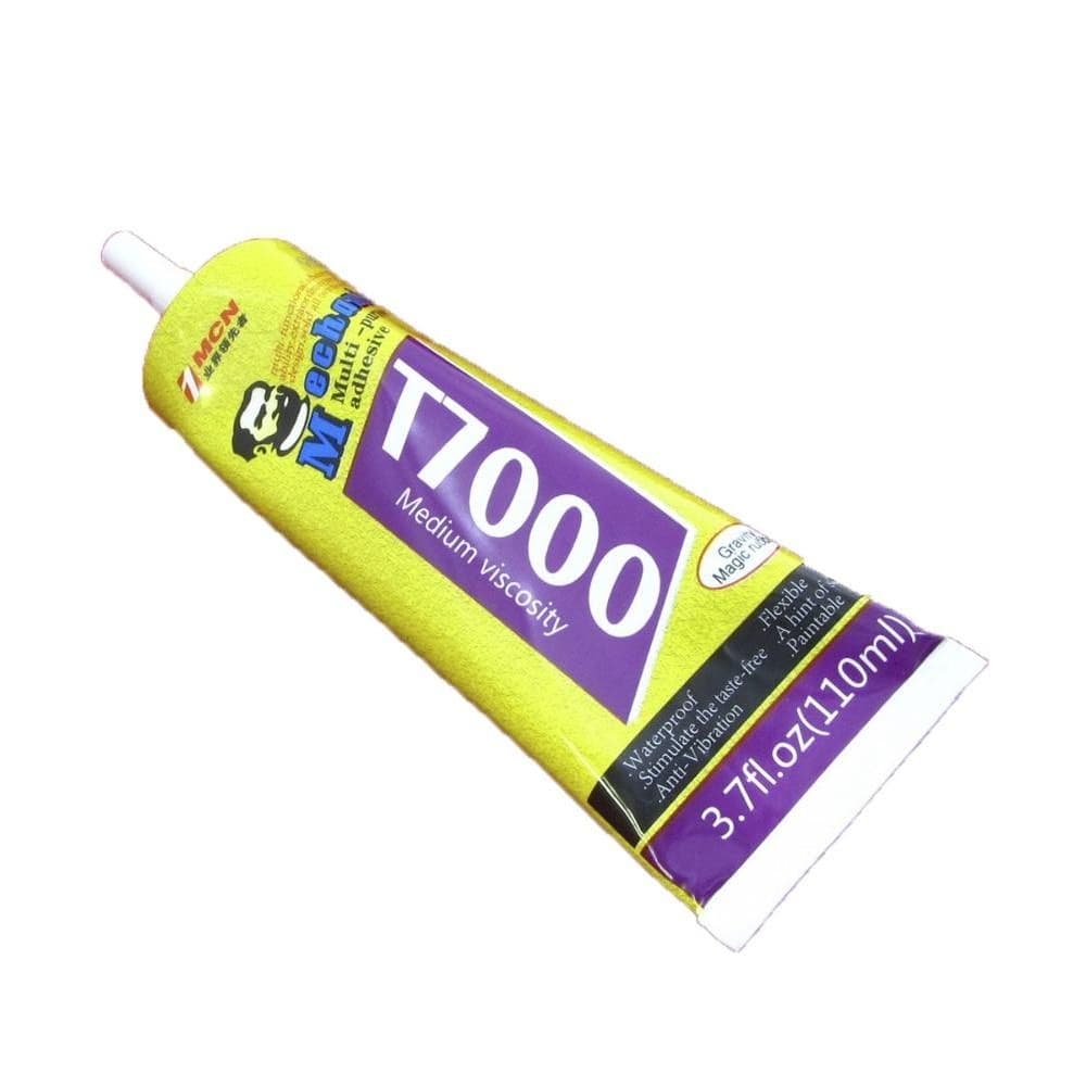 Клей-герметик T7000, Mechanic, 110 мл, с дозатором, для приклеивания тачскрина, дисплея, чорний | T-7000