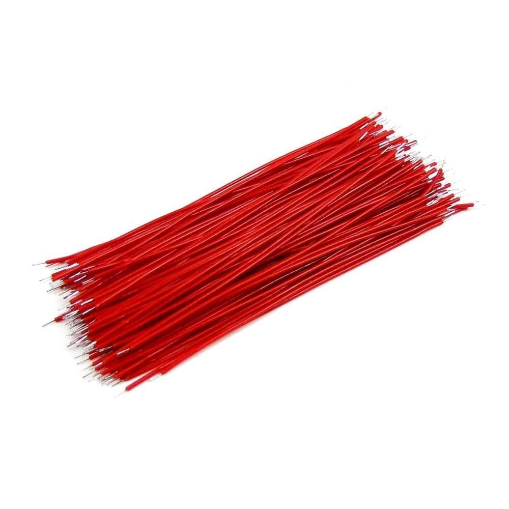 Провода монтажные, красные, 100 шт.