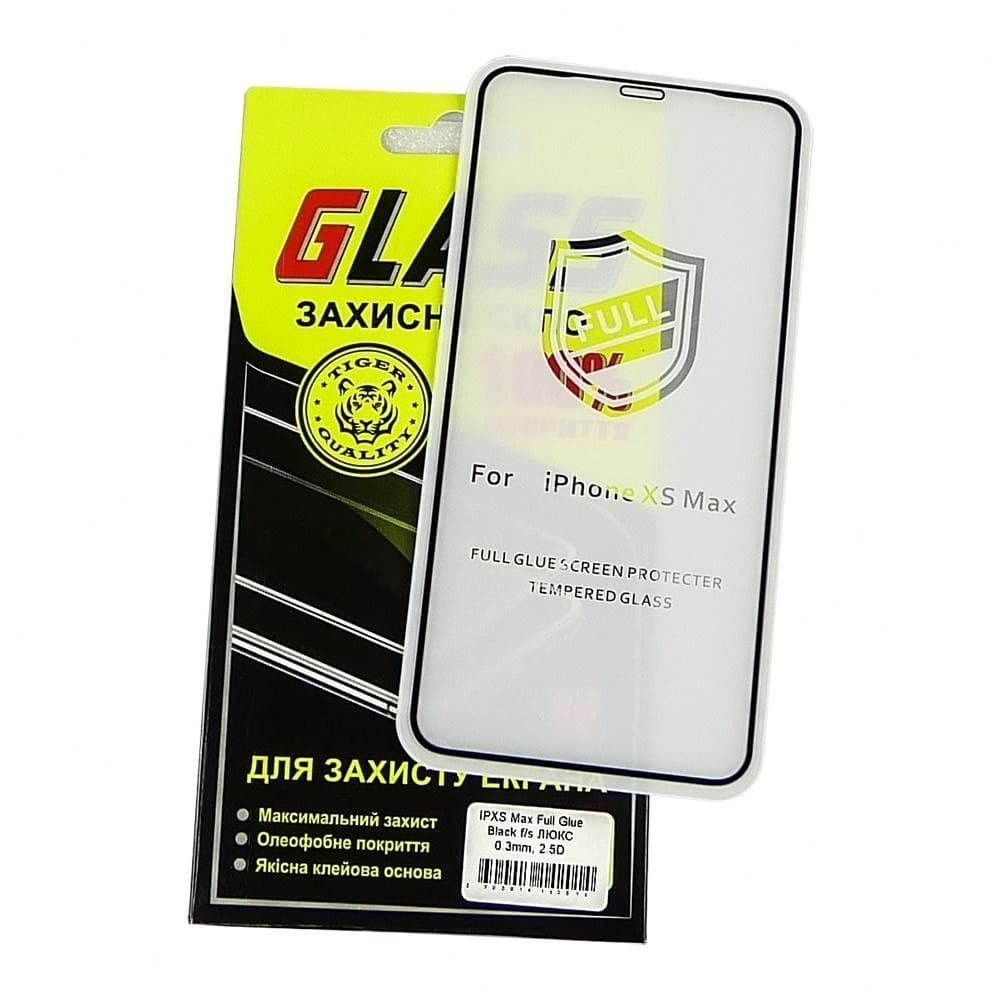 ������� ���� Apple iPhone 11 Pro Max, iPhone XS Max, �����, ����, 0.25 ��, 2.5D, iNobi, Full Glue, ���� �� ��� ��������, ������ � ������ | ���������� �������� ������