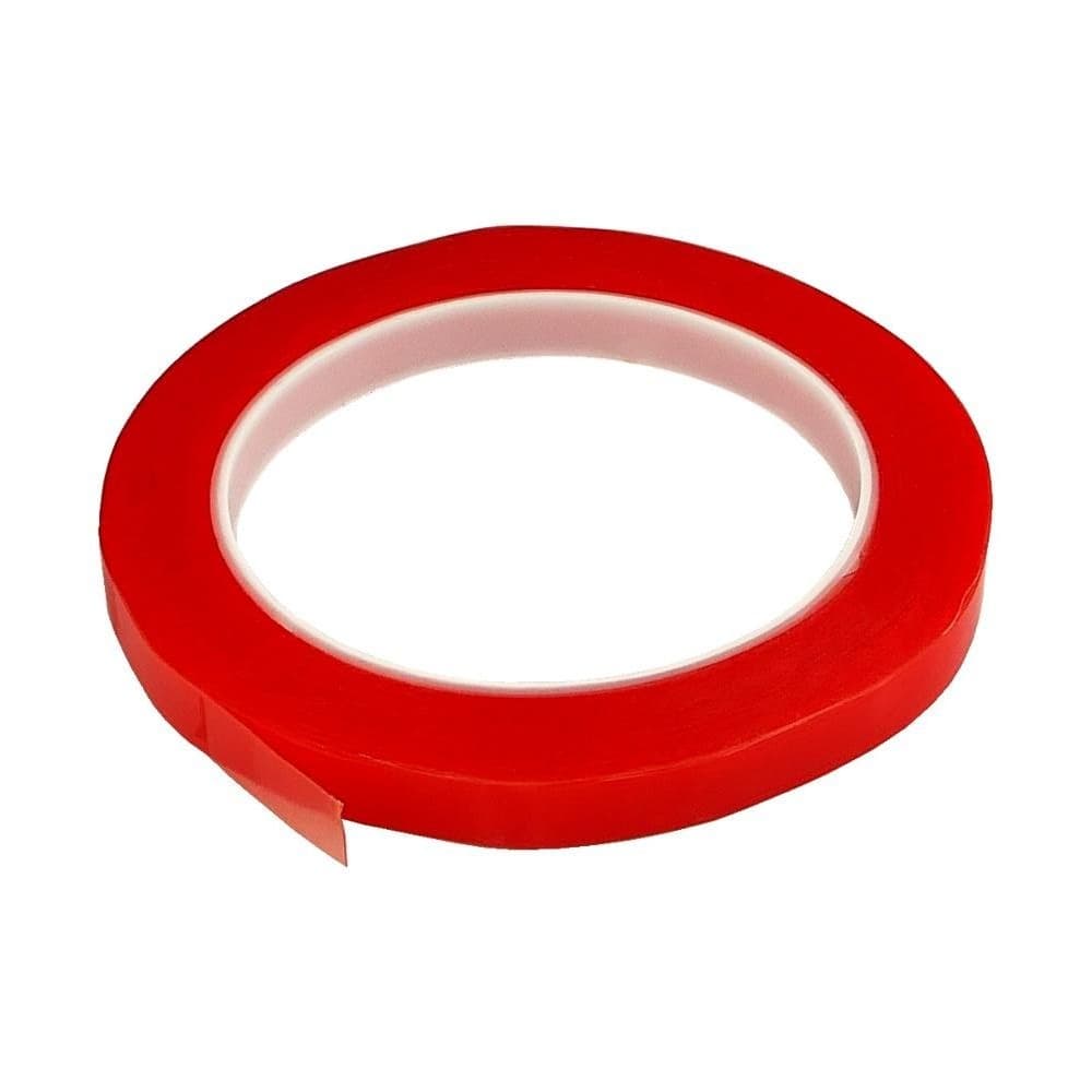 Скотч двусторонний 3M, прозрачный, для приклеивания аккумуляторов, дисплеев, тачскринов, 10 мм, рулон 25 м