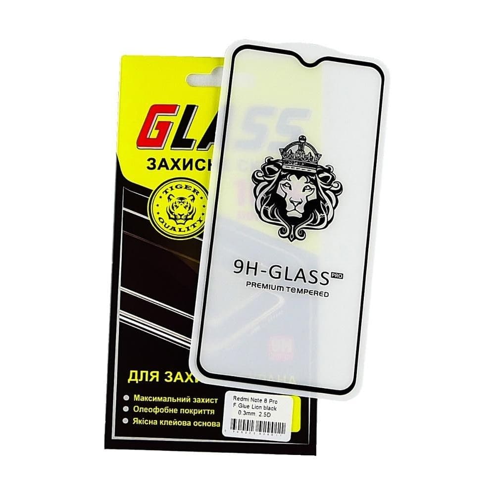 ������� ���� Xiaomi Redmi Note 8 Pro, M1906G7I, M1906G7G, �����, Lion, 0.3 ��, 2.5D, iNobi, Full Glue, ���� �� ��� ��������, ������ � ������ | ���������� �������� ������