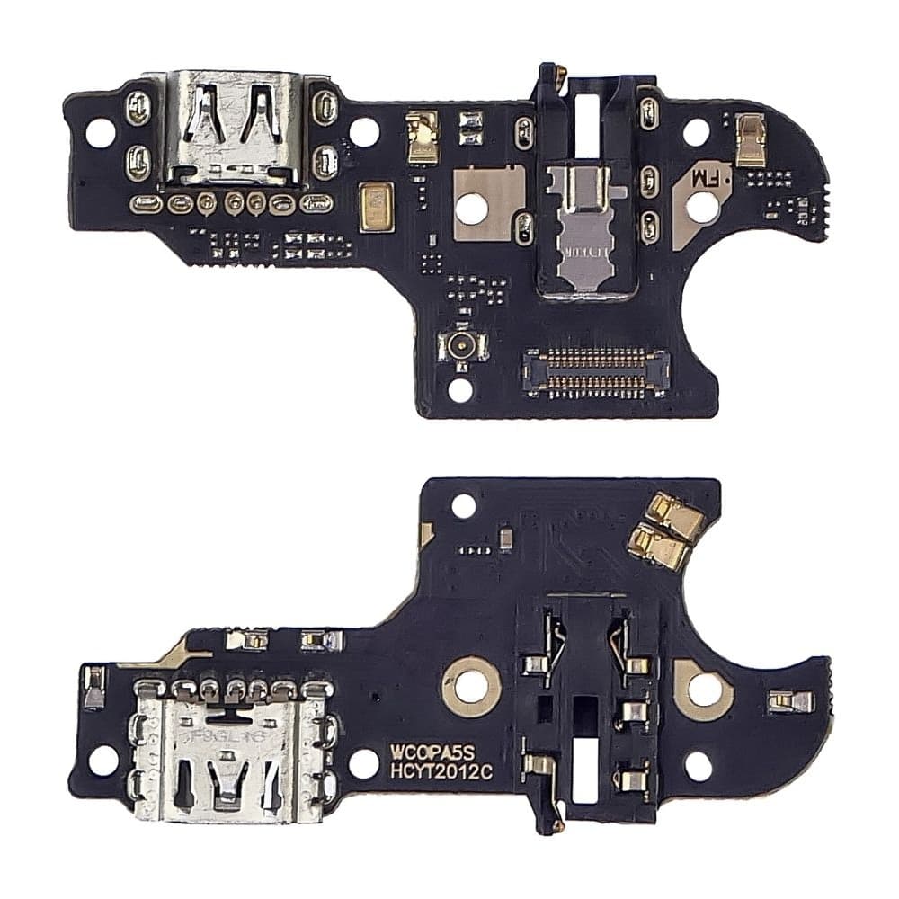 Плата зарядки Oppo A5s, шлейф коннектора зарядки, коннектора наушников, с микрофоном, High Copy