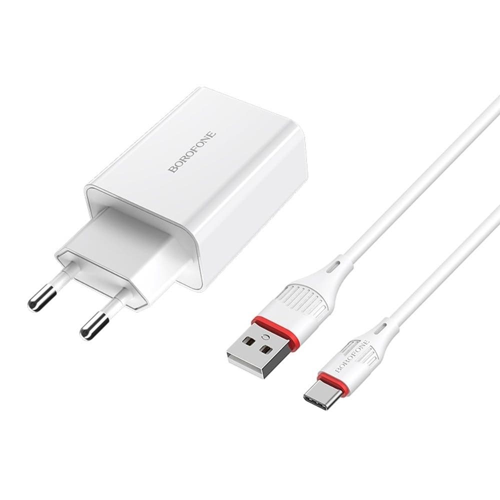 ������� �������� ���������� Borofone BA21A, 1 USB, Quick Charge 3.0, Type-C, �����