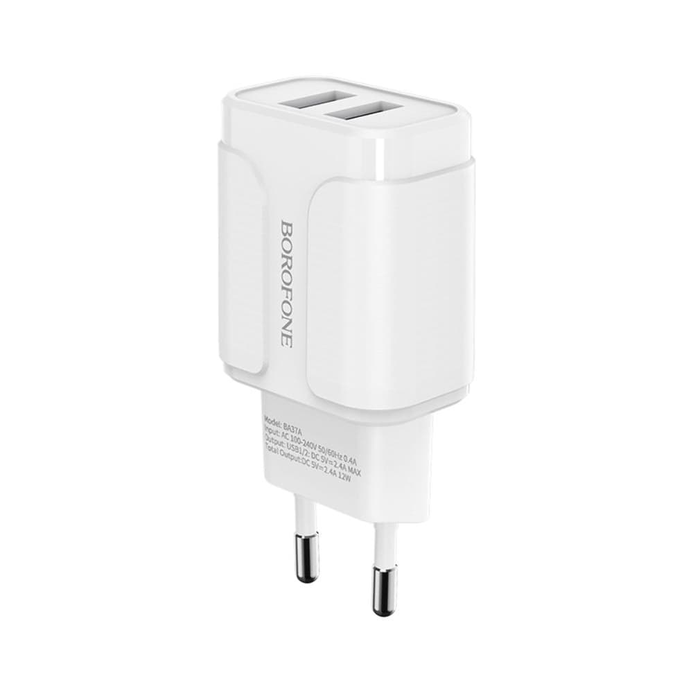 ������� �������� ���������� Borofone BA37A, 2 USB, 2.4 �, 12W, �����