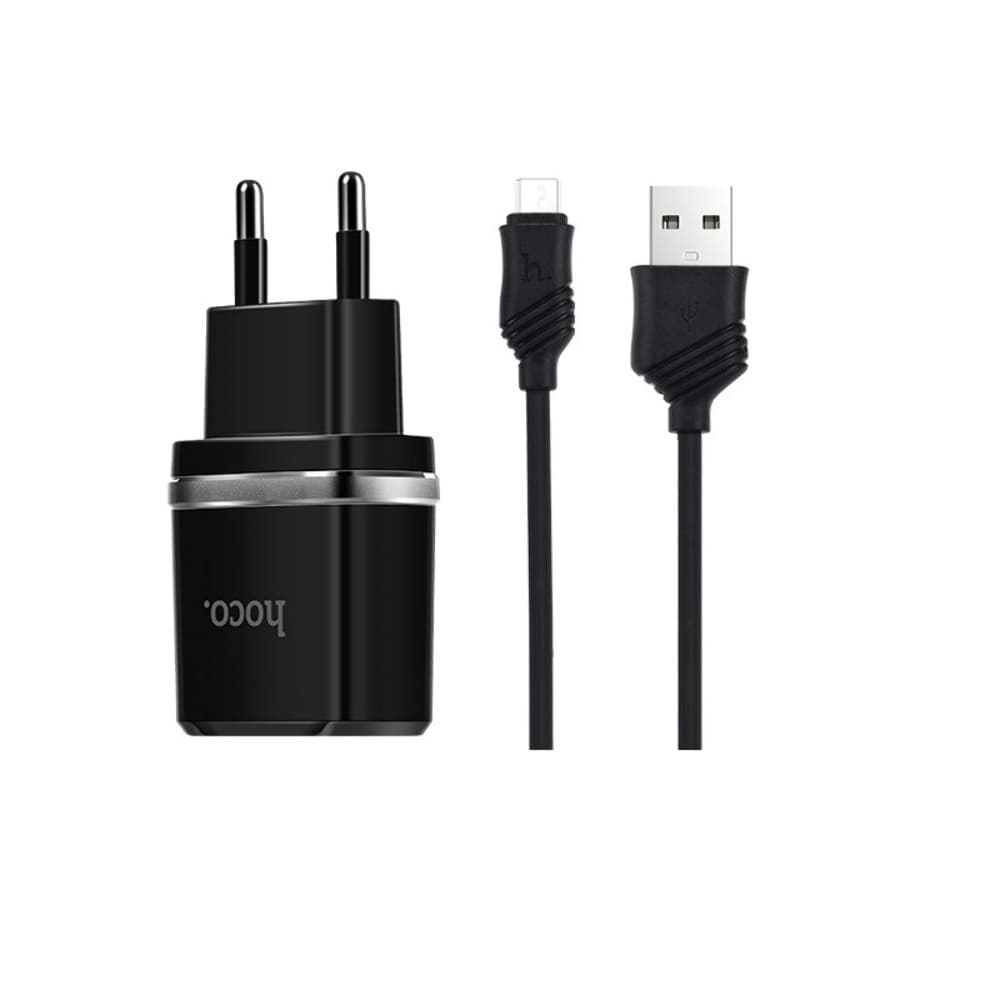 ������� �������� ���������� Hoco C12, 2 USB, 2.4 �, Micro-USB, ������