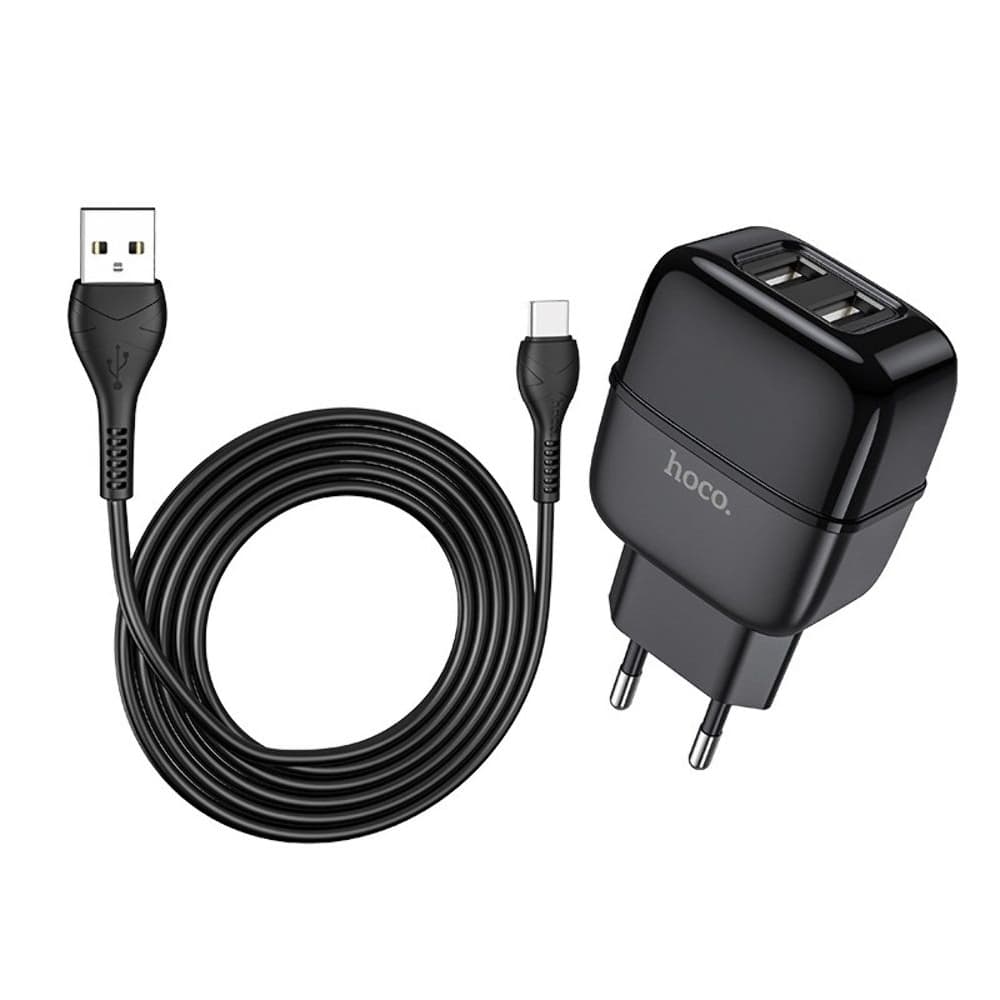 ������� �������� ���������� Hoco C77A, 2 USB, 2.4 �, Type-C, ������