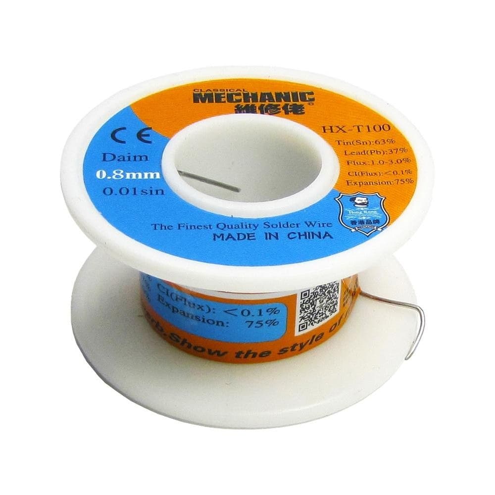 ������ Mechanic HX-T100, Sn 63%, Pb 37%, 50 �, 0.8 ��, ���� 1-3%