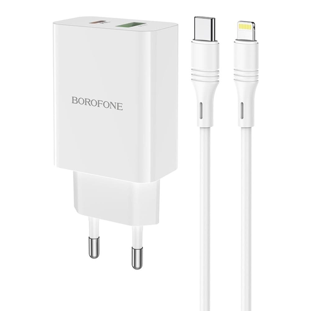 ������� �������� ���������� Borofone BA56A, Power Delivery, Quick Charge 3.0, 20 ��, � ������� Type-C �� Lightning, �����