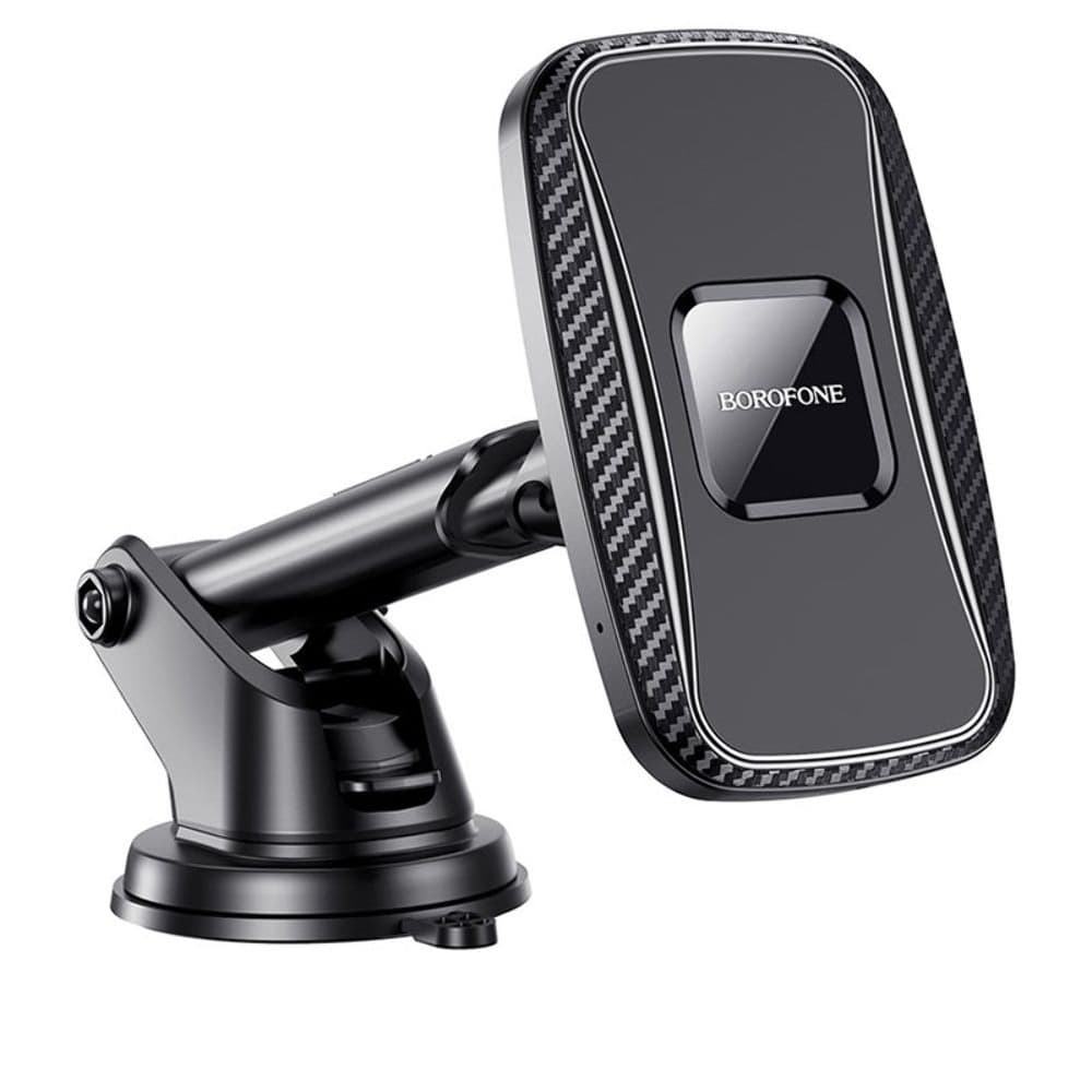 Автодержатель Borofone BH35, магнитный, чорний, с беспроводной зарядкой