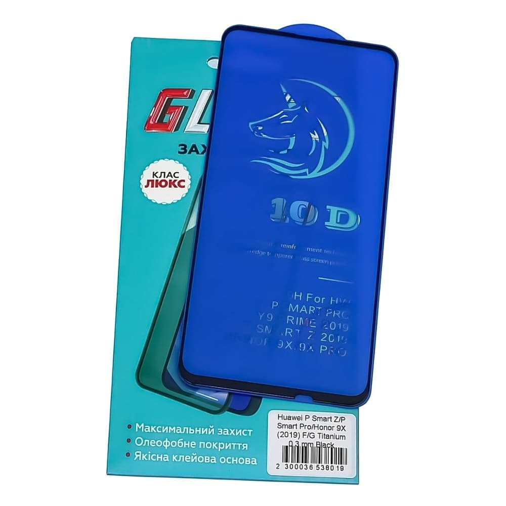 Захисне скло Huawei Honor 9X, Honor Y9 Prime (2019), P Smart Pro, P Smart Z, Y9A, Люкс, 0.3 мм, 2.5D, Titanium, iNobi, Full Glue, клей на усій поверхні, сумісне з чохлом | Закаленное защитное стекло