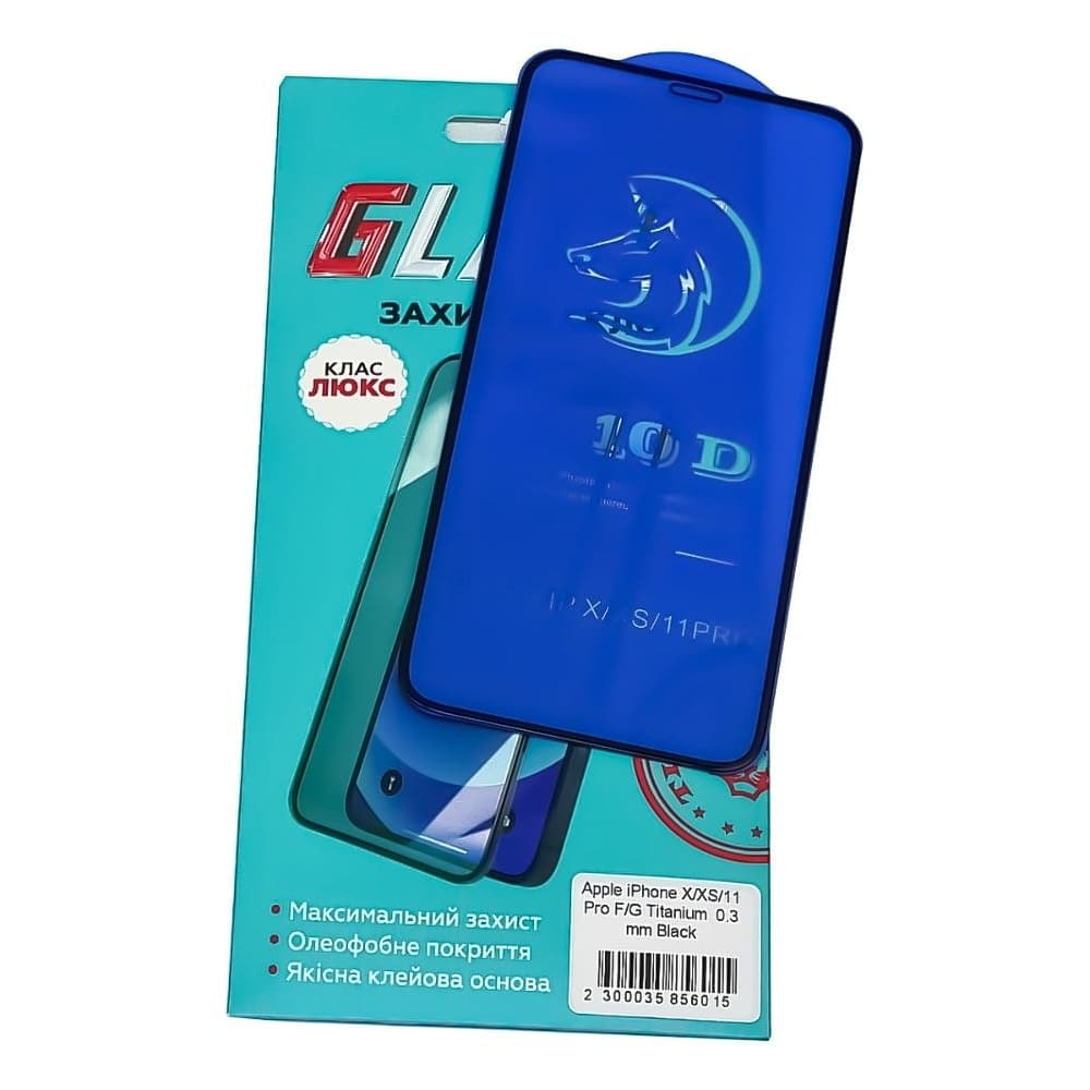 ������� ���� Apple iPhone 11 Pro, iPhone X, iPhone XS, ����, 0.3 ��, 2.5D, Titanium, iNobi, Full Glue, ���� �� ��� ��������, ������ � ������ | ���������� �������� ������