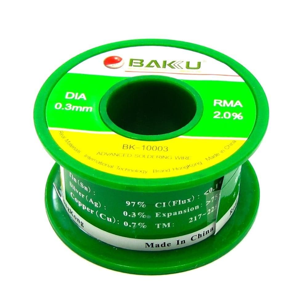 ������ BAKU BK-10003, 0.3 ��, 50 �, Sn 97%, Ag 0.3%, Cu 0.7%, RMA 2%, 50 �