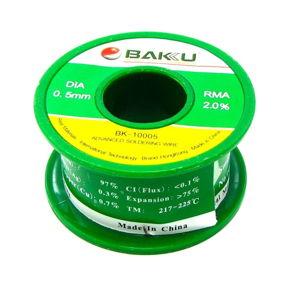 ������ BAKU BK-10005, 0.5 ��, 50 �, Sn 97%, Ag 0.3%, Cu 0.7%, RMA 2%