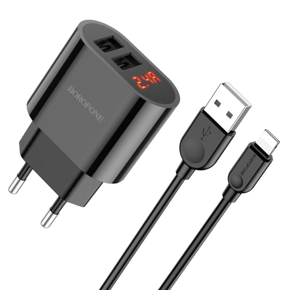 ������� �������� ���������� Borofone BA63A, 2 USB, Lightning, � ��������, ������