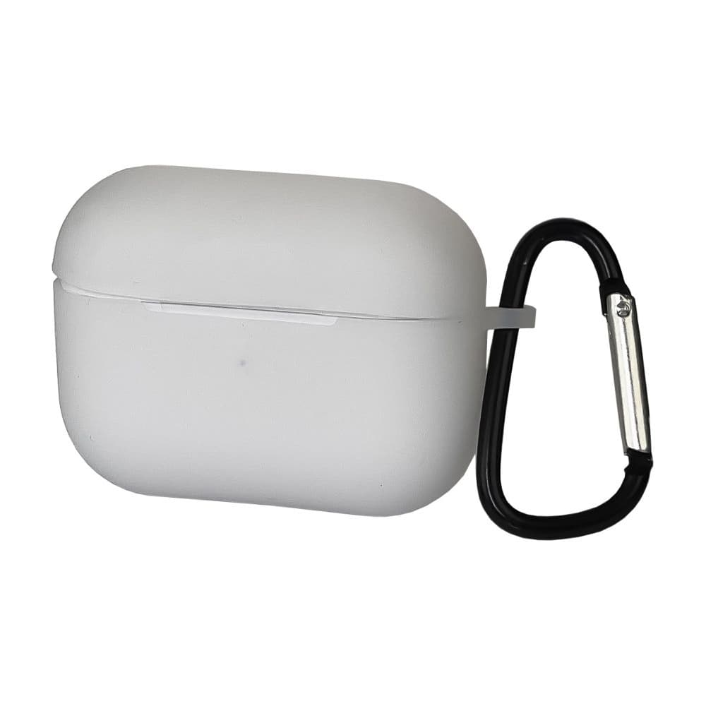 Чехол силиконовый с карабином для Apple AirPods 3, прозорий