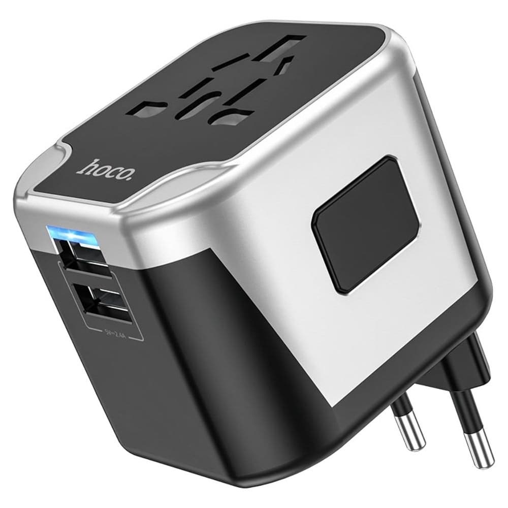 ������� �������� ���������� ���������� Hoco AC5, 2 USB, 1 ������� (EU, US, UK, AUS), ������