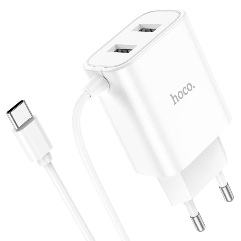 ������� �������� ���������� Hoco C103A, 2 USB, � ������� USB Type-C, �����