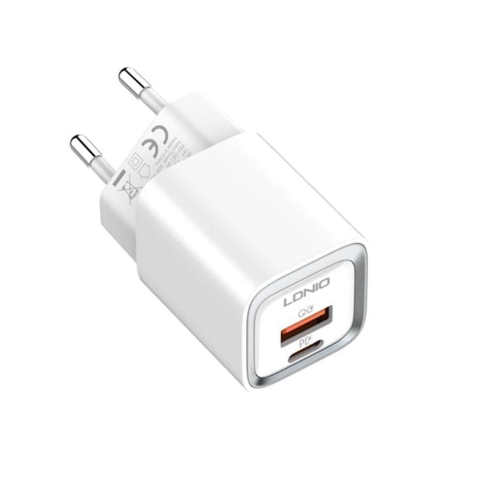 ������� �������� ���������� Ldnio A2318C, 1 USB, 1 Type-C, Quick Charge, Power Delivery, �����, � ������� Type-C �� Lightning