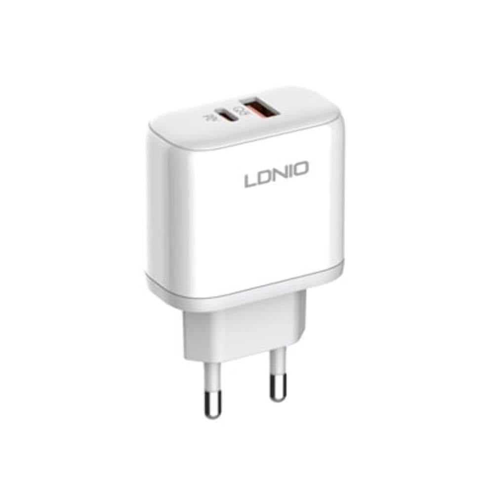 ������� �������� ���������� Ldnio A2526C, 1 USB, 1 Type-C, Quick Charge, Power Delivery (45 ��), �����, � ������� Type-C �� Lightning