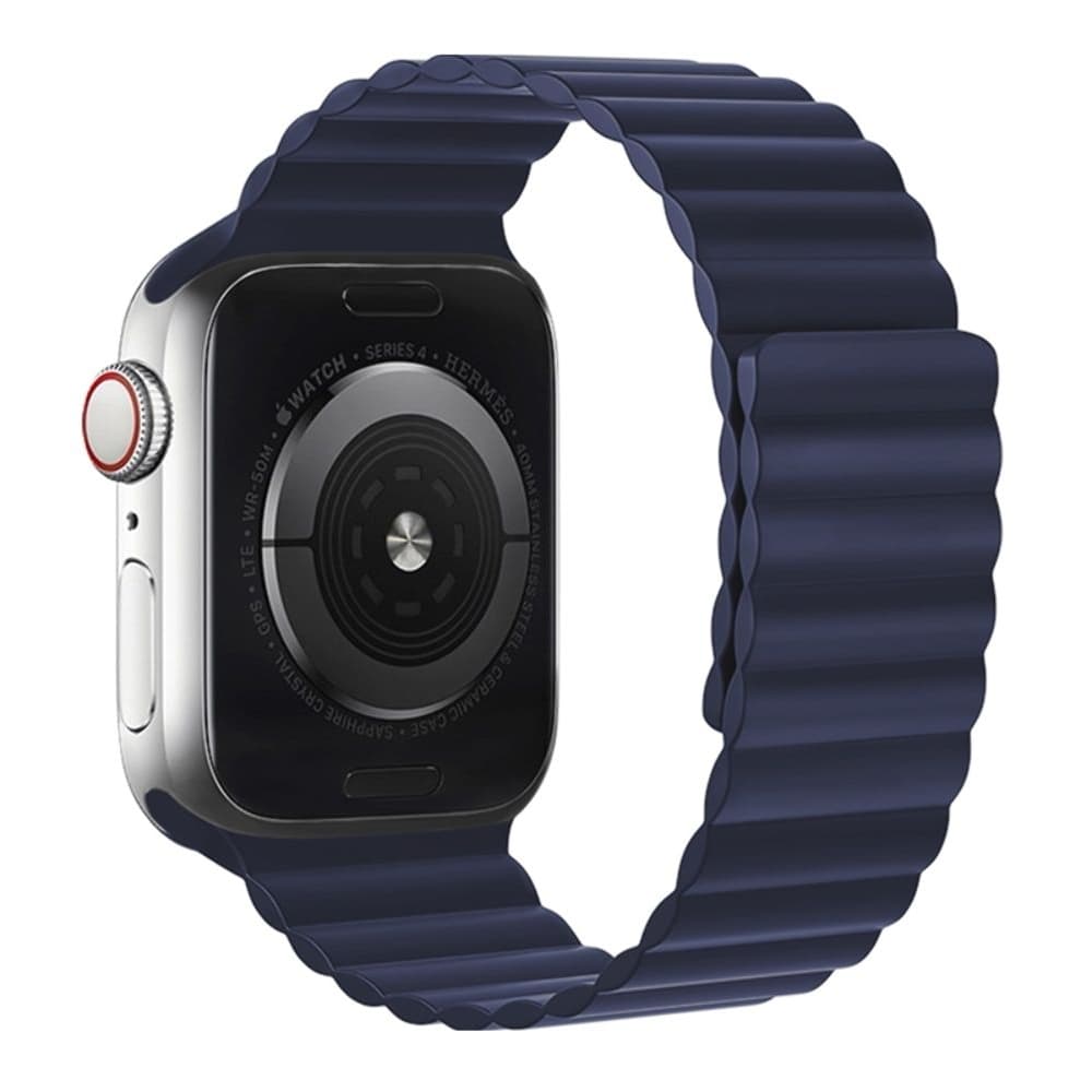 Ремінець силіконовий Hoco iWatch WA07 magnetic, 42, 44, 45, 49 мм, dark blue | ремешок силиконовый