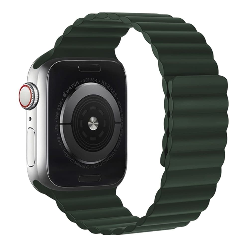 Ремінець силіконовий Hoco iWatch WA07 magnetic, 42, 44, 45, 49 мм, Green | ремешок силиконовый