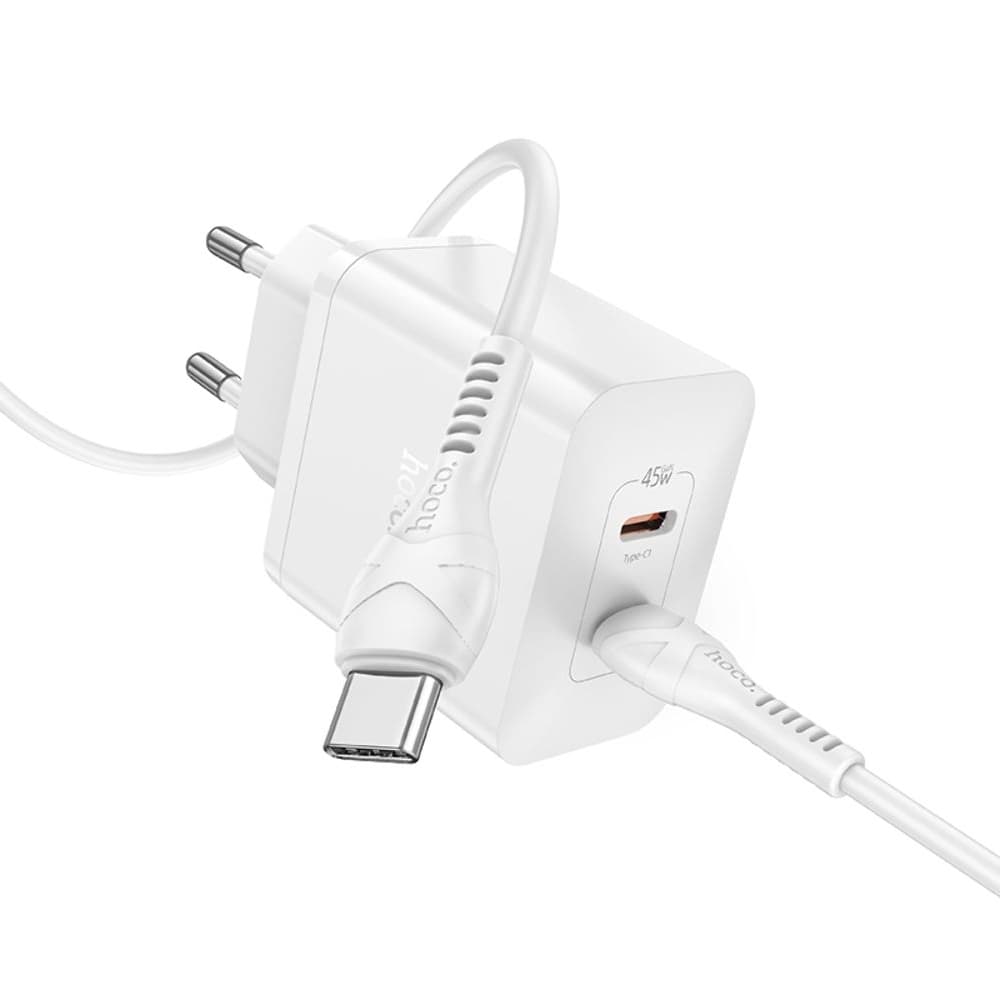 ������� �������� ���������� Hoco N35, 2 USB Type-C, Power Delivery (45 ��), �����, � ������� Type-C �� Type-C