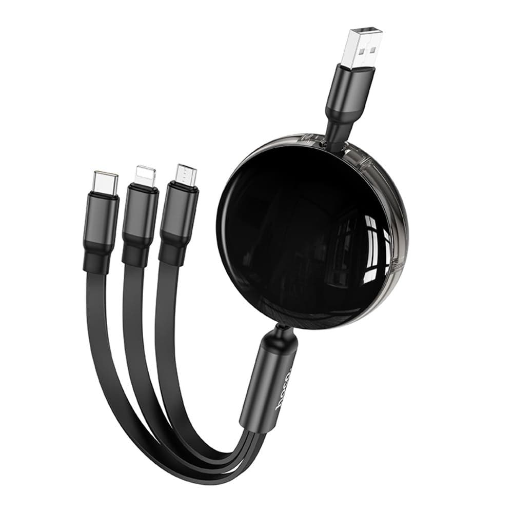 USB-������ Hoco X78, 3 � 1, USB �� Type-C/ Lightning/ MicroUSB, 100 ��, ������