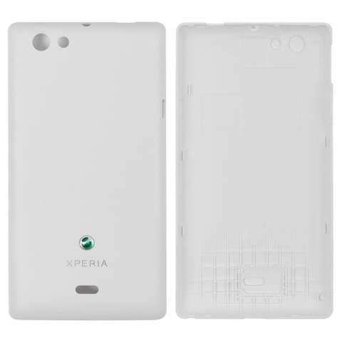 Задня кришка Sony ST23i Xperia Miro, біла, Original (PRC) | корпус, задняя панель аккумулятора, АКБ, батареи
