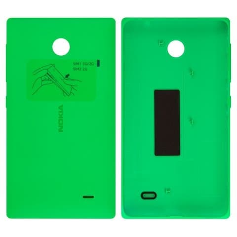 Задня кришка Nokia X Dual Sim, зелена, с боковыми кнопками, Original (PRC) | корпус, задняя панель аккумулятора, АКБ, батареи