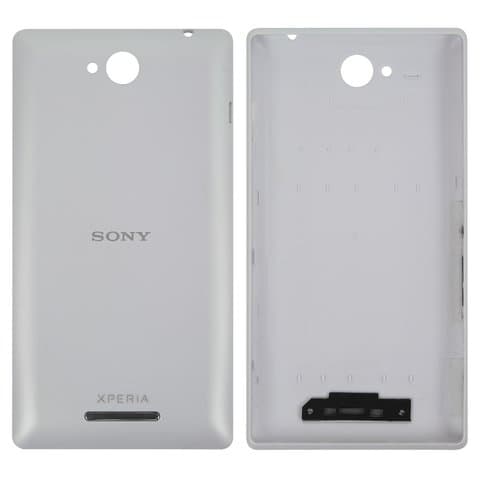 Задня кришка Sony C2305 S39h Xperia C, біла, Original (PRC) | корпус, задняя панель аккумулятора, АКБ, батареи
