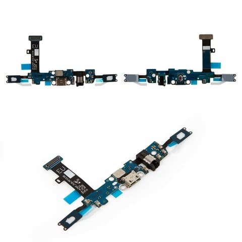 Плата зарядки Samsung SM-A310 Galaxy A3 (2016), шлейф коннектора зарядки, коннектора наушников, с микрофоном, с сенсорными кнопками