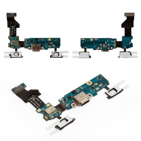 Плата зарядки Samsung SM-G903 Galaxy S5 Neo, шлейф коннектора зарядки, с микрофоном, с сенсорными кнопками