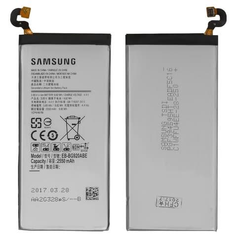���������� Samsung SM-G920 Galaxy S6, EB-BG920ABE, Original (PRC) | 3-12 ��. ������ | ���, �������, �����������