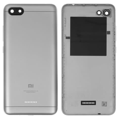 Задня кришка Xiaomi Redmi 6A, сіра, single SIM (на 1 SIM-карту), Original (PRC) | корпус, задняя панель аккумулятора, АКБ, батареи