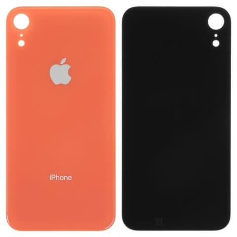 Задня кришка Apple iPhone XR, оранжевая, потрібно знімати скло камери, small hole, Original (PRC) | корпус, крышка аккумулятора, АКБ, батареи