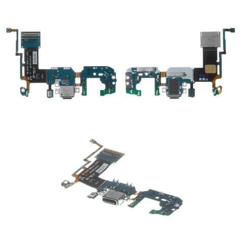 Плата зарядки Samsung SM-G955 Galaxy S8 Plus, шлейф коннектора зарядки, с микрофоном, Original (PRC)