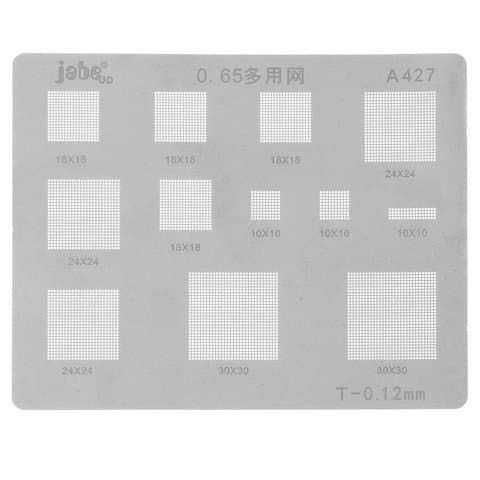 BGA-�������� A427, ��� 0,65 ��, �������������, 30x30, 24x24, 18x18, 16x4, 10x10