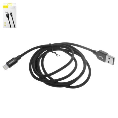 USB-������ Baseus, Lightning, 120 ��, � ���������� �������, 2.0 �, ������, #CALYW-01