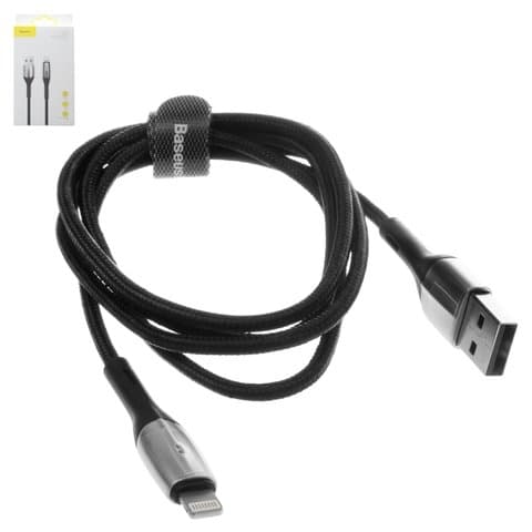 USB-������ Baseus Horizontal, Lightning, 100 ��, 2,4 �, ������, #CALSP-B01