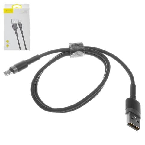 USB-������ Baseus, Micro-USB, 50 ��, �������������, � ���������� �������, 2.4 �, ������, #CAMKLF-AG1
