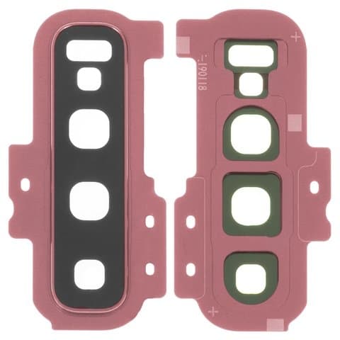 Стекло камеры Samsung SM-G975 Galaxy S10 Plus, розовое, Flamingo Pink, с рамкой, Original (PRC)