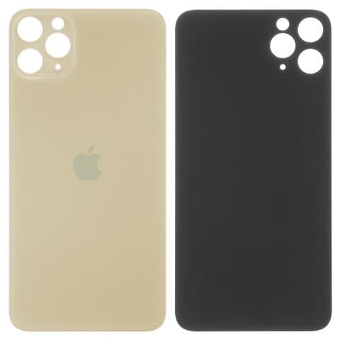 Задня кришка Apple iPhone 11 Pro Max, золотиста, Matte Gold, потрібно знімати скло камери, small hole, Original (PRC) | корпус, крышка аккумулятора, АКБ, батареи