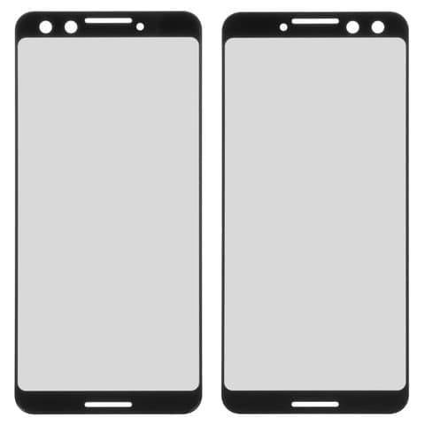 Стекло дисплея Google Pixel 3, черное | стекло тачскрина