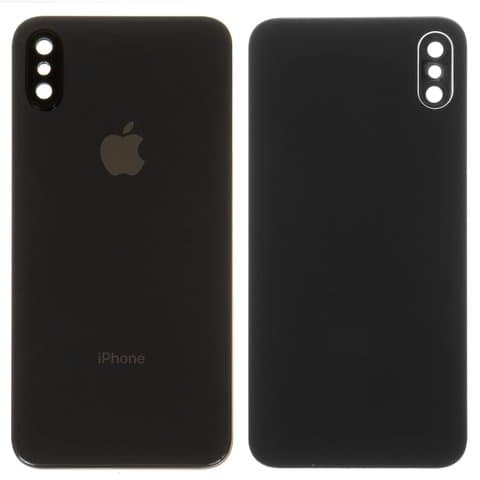 Задня кришка Apple iPhone XS, чорна, із склом камери, Original (PRC) | корпус, крышка аккумулятора, АКБ, батареи