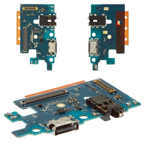 Плата зарядки Samsung SM-M317 Galaxy M31s, шлейф коннектора зарядки, коннектора наушников, с микрофоном, High Copy