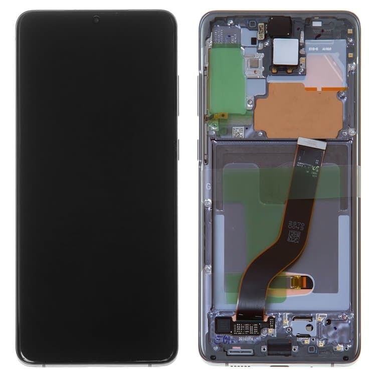 Дисплей Samsung SM-G985 Galaxy S20 Plus, SM-G986 Galaxy S20 Plus 5G, сірий | з тачскріном | в передній панелі | Original (Сервис-Центр), GH82-22134E, GH82-22145E | дисплейный модуль, экран