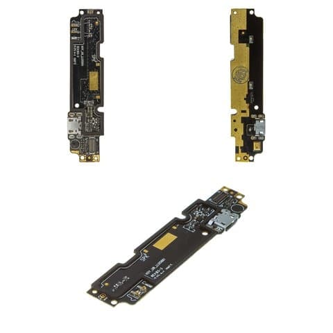 Плата зарядки Xiaomi Redmi Note 2, 2015051, шлейф коннектора зарядки, с микрофоном, Original (PRC)