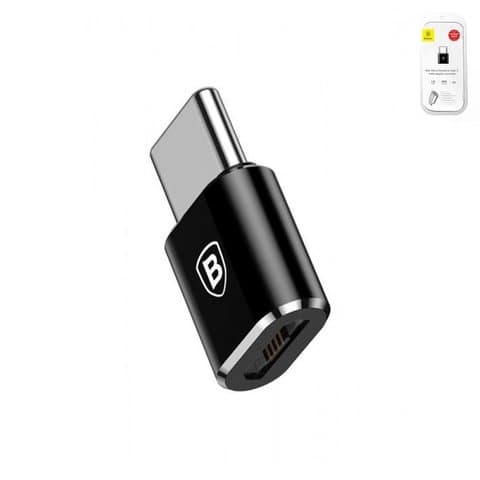OTG-���������� Baseus, Micro-USB �� Type-C, ������, 2.4 �, #CAMOTG-01