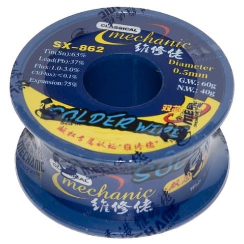 ������ Mechanic SX-862, Sn 63%, Pb 37%, ���� 1-3%, 0,5 ��, 60 �
