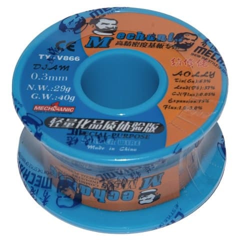 ������ Mechanic TY-V866, Sn 63%, Pb 37%, ���� 1-3%, 0.3 ��, 40 �